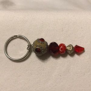 Rocycle beaded keychain